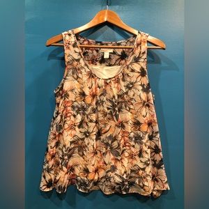 Floral Sleeveless Women's Top